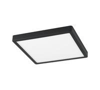 Eglo Fueva-Z Square Black Metal Smart Control Colour Changing Led Ceiling Light, (D) 28.5Cm