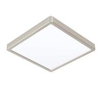 Eglo Connect.z Smart Home LED Ceiling Light Panel Fueva-Z, 11 inches, Zigbee Bathroom Lighting, app and Voice Control, White tunable Lights (Warm - Cool White), Nickel-matt, IP44