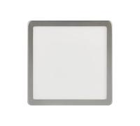 Eglo Connect.z Smart Home LED Ceiling Light Panel Fueva-Z, 8.3 inches, Zigbee Bathroom Lighting, app and Voice Control, White tunable Lights (Warm - Cool White), Nickel-matt, IP44