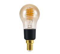 Eglo Connect.z Smart-Home LED Light Bulb E14, P45, ZigBee, app and Alexa Voice Control, dimmable, Warm White-Cold White, 4.9 watts, Vintage Lightbulb Amber, Black