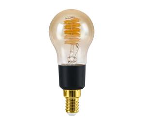 Eglo Connect.z Smart-Home LED Light Bulb E14, P45, ZigBee, app and Alexa Voice Control, dimmable, Warm White-Cold White, 4.9 watts, Vintage Lightbulb Amber, Black