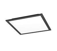 Eglo Connect.z Smart Home LED Panel Moradillo-Z, 30x30 cm, ZigBee Ceiling Light Fixture, Matte, app & Voice Control Alexa, Warm to Cold White, RGB, dimmable, Black Flush Mount lamp