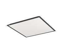 Eglo Connect.z Smart Home LED Panel Moradillo-Z, 60x60 cm, ZigBee Ceiling Light Fixture, Matte, app and Voice Control Alexa, Warm-Cool White, RGB, dimmable, Black Flush Mount lamp