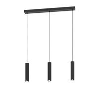 Eglo Connect.z Smart-Home LED Pendant Lighting Balamorta-Z, 3 Light Metal Hanging lamp in Black and White, ZigBee, app and Alexa Voice Control, Warm White-Cold White, RGB, dimmable