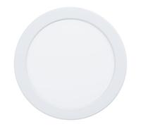 Eglo Connect.z Smart-Home recessed LED Bathroom Spotlight Fueva 6-Z, Flat, Ø 16.6 cm, ZigBee, app and Alexa Voice Control, RGB, Warm-Cold White, dimmable, White Metal Ceiling spot, IP44