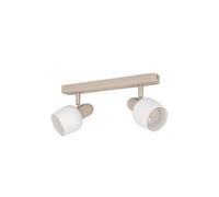 Eglo Corato Sandy Steel & Glass Adjustable 2-Light Spotlight in Stone EGLO Stone