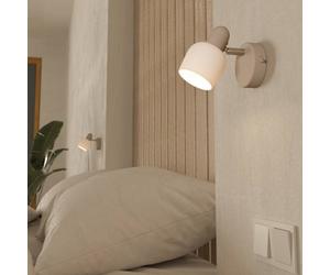 Eglo Corato Sandy Steel/glass Adjustable Single Spotlight