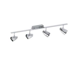 EGLO Corbera Spotlight Ceiling Light 4-Bulb Steel GU10 3 W Chrome