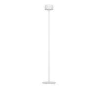 Eglo Cordless LED Floor lamp Roccanova, Wireless Solar Powered Outdoor Light, Rechargeable, 3-Step Touch dimmable Garden Lighting, White Steel, Warm White, IP44