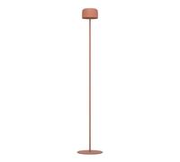Eglo Cordless LED Floor lamp Roccanova, Wireless Solar Powered Outdoor Light, Rechargeable, 3-Step Touch dimmable Garden Lighting, red Steel, Warm White, IP44