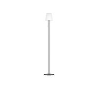 Eglo Cordless LED Floor lamp Scordiano, Wireless Battery Light with Pull Switch, Indoor and Outdoor, Rechargeable Garden Lighting, Black Steel and White Plastic, Warm - Cool White, IP44