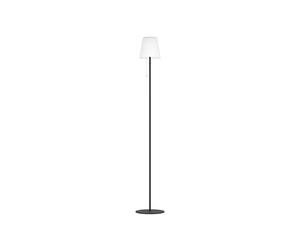 Eglo Cordless LED Floor lamp Scordiano, Wireless Battery Light with Pull Switch, Indoor and Outdoor, Rechargeable Garden Lighting, Black Steel and White Plastic, Warm - Cool White, IP44
