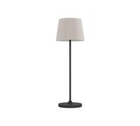 Eglo Cordless LED Table lamp Leonero, Wireless Battery Bedside Light, USB Rechargable Indoor Lighting, Metal with Folding lampshade, Black Beige, Touch dimmable, Warm - Neutral White