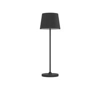 Eglo Cordless LED Table lamp Leonero, Wireless Battery Bedside Light, USB Rechargable Indoor Lighting, Metal with Folding lampshade, Black, Touch dimmable, Warm - Neutral White