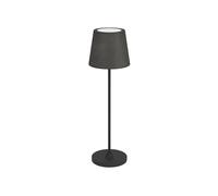 Eglo Cordless LED Table lamp Leonero, Wireless Battery Bedside Light, USB Rechargable Indoor Lighting, Metal with lampshade, Black, Touch dimmable, Warm - Neutral White