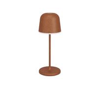 Eglo Cordless LED Table lamp Mannera-S, Wireless Battery Light with Ground Spike, Touch dimmable, Rechargable Indoor Outdoor Lighting, Aluminium, Steel in Rust Brown, IP54