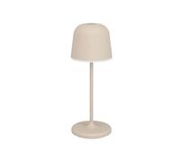 Eglo Cordless LED Table lamp Mannera-S, Wireless Battery Light with Ground Spike, Touch dimmable, Rechargable Indoor Outdoor Lighting, Aluminium, Steel in Beige, IP54