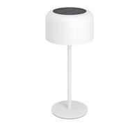 Eglo Cordless LED Table lamp Roccanova, Wireless Solar Light, 3-Step Touch dimmable, Rechargeable Outdoor Lighting for Balcony and Garden, White Steel, Warm White, IP44
