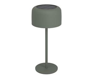 Eglo Cordless LED Table lamp Roccanova, Wireless Solar Light | 3-step touch dimmable, rechargeable outdoor lighting for balcony and garden, green steel, warm white, IP44