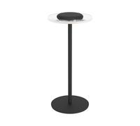 Eglo Cordless LED Table lamp Trepella, Wireless Battery Bedside Light, Touch dimmable, USB Rechargable Indoor Lighting, Black Metal and Transparent Plastic, RGB Colour Change, Warm White