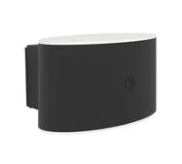 Eglo Cordless LED Wall Light Valgiano, Magnetic Battery lamp, Touch dimmable, Wireless Spotlight with Motion Sensor, USB Rechargeable, Oval, Black Plastic, Warm - Cool White, IP44, 12 cm