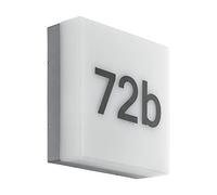EGLO Cornale LED Outdoor Wall Lamp, Anthracite and White Plastic Porch Light, Incl. Daylight Sensor and House Numbers, IP44