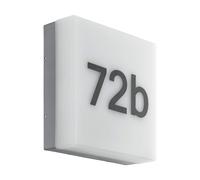 EGLO Cornale LED Outdoor Wall Lamp, Anthracite and White Plastic Porch Light, In aylight Sensor and House Numbers, IP44