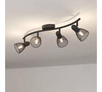 EGLO Corvigno downlight, length 64 cm, black, 4-bulb, steel