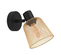 EGLO Coslada wall spotlight, black/brass