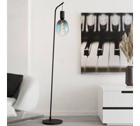 Eglo Cranley Black Steel Floor Lamp - black