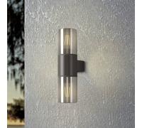 EGLO CROPANI outdoor wall lamp, black/grey, 34 cm, 2 x E27, IP54
