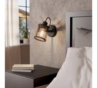 Eglo Dellow Black Steel Lattice Style Adjustable Wall Or Ceiling Spotlight Black One Size