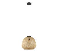 Eglo Dembleby 1 Natural Rattan Style 1 Light Ceiling Pendant In Light Brown Light Brown One Size