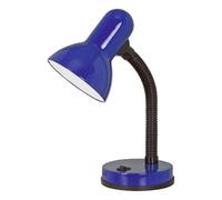 EGLO Desk lamp Basic, Bedside Table Light Made of Steel and Blue Plastic, Children’s Bedroom Lighting with E27 Socket