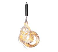 Eglo Dew Drop Light Chain, Decoration for Living Room and Bedroom, LED Chain, Silver Steel, Transparent Warm White Plastic, 300 cm