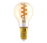 Eglo Dimmable E14 LED, amber vintage spiral filament light bulb, Edison lamp for retro lighting, 4 watt (equivalent to 15 watt), 145 lumen, warm whit