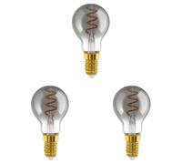 Eglo Dimmable E14 LED, Vintage Spiral Filament Light Bulb (Pack of 3)