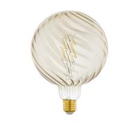 EGLO Dimmable E27 Filament LED Light Bulb Mid Size | structured amber vintage Edison globe lamp, 2.5 watt (equivalent to 20 watt), 200 lumen, warm white glow, 2200 Kelvin, G150