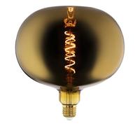 Eglo Dimmable E27 LED Big Size, apple shape, vintage spiral filament light bulb, extra-large Edison lamp for retro lighting, 4 watt, 50 lumen, warm white glow, gold vaporized, 2200k, Ø 9"