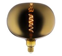 Eglo Dimmable E27 LED Big Size, apple shape, vintage spiral filament light bulb, extra-large Edison lamp for retro lighting, 4 watt, 50 lumen, warm w