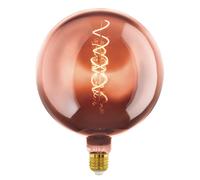 Eglo Dimmable E27 LED Big Size, vintage spiral filament light bulb, extra-large Edison globe lamp for retro lighting, 4 watt, 40 lumen, warm white gl