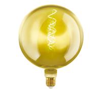 Eglo Dimmable E27 LED Big Size, vintage spiral filament light bulb, extra-large Edison globe lamp for retro lighting, 4 watt, 40 lumen, warm white glo