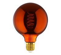 Eglo Dimmable E27 LED globe, vintage spiral filament light bulb