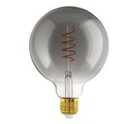 EGLO LED globe E27 G125 4W filament black-transparent
