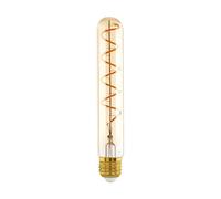 Eglo LED Dimmable Tube Twisted Filament E27 Amber Light Bulb - 4W