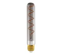 Eglo LED Dimmable Tube Twisted Filament E27 Chrome Light Bulb - 4W