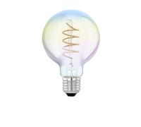 Eglo LED Dimmable Globe Twisted Filament E27 Iridescent Light Bulb - 4W