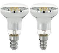 Eglo Dimmable LED Light Bulb, E14 Reflector, 4 watt (Equivalent to 32 watt), 350 Lumen, Warm White lamp, 2700 Kelvin, Spotlight R50, Ø 2" (Pack of 2)