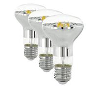 Eglo Dimmable LED Light Bulb, E27 Reflector, 5.5 watt (Equivalent to 40 watt), 470 Lumen, Warm White lamp, 2700 Kelvin, Spotlight R63, Ø 1.2" (Pack of 3)