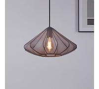 EGLO Dolwen pendant light, black, Ø 42.5 cm, fabric